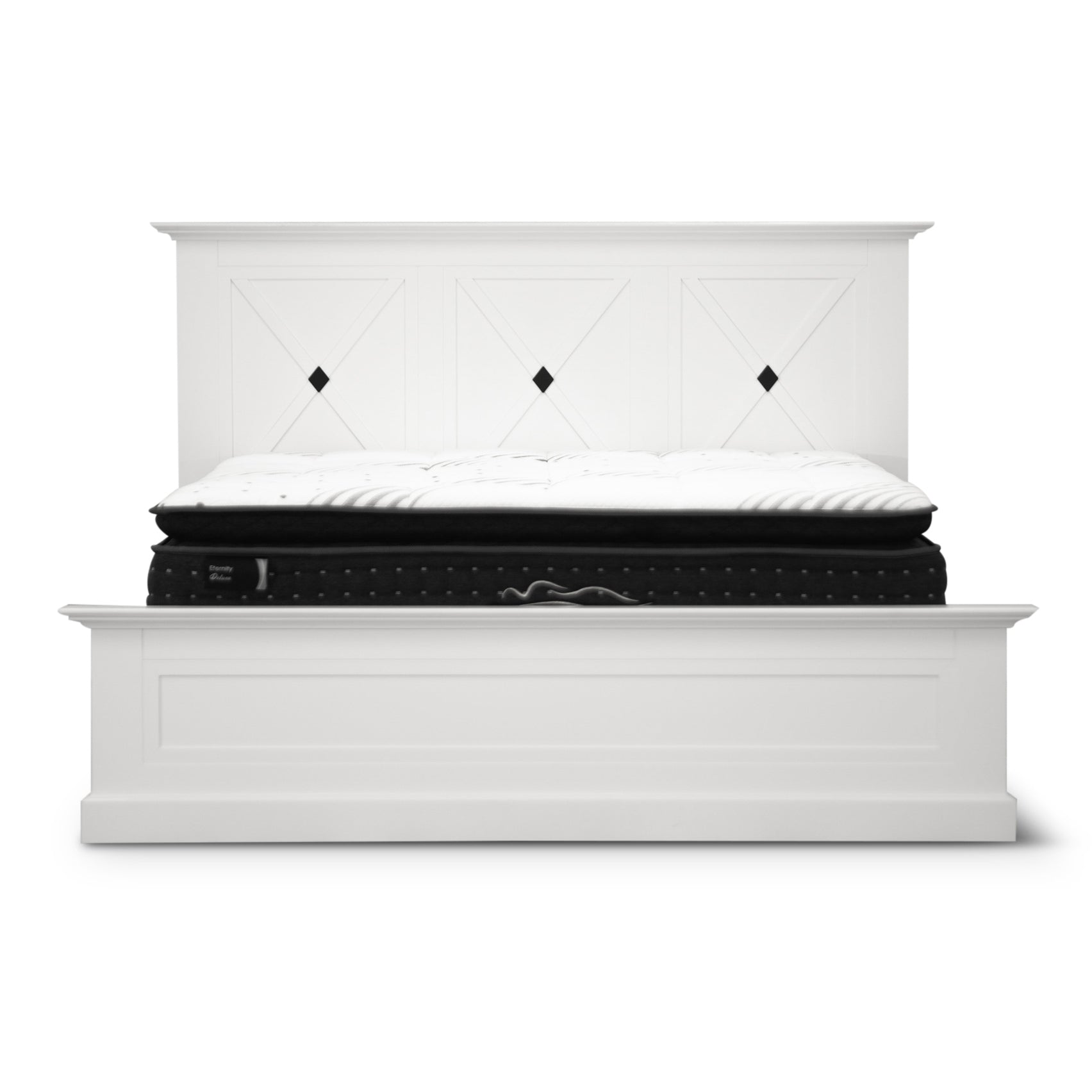 SAHARA QUEEN 4 PIECE TALLBOY BEDROOM SUITE - WHITE