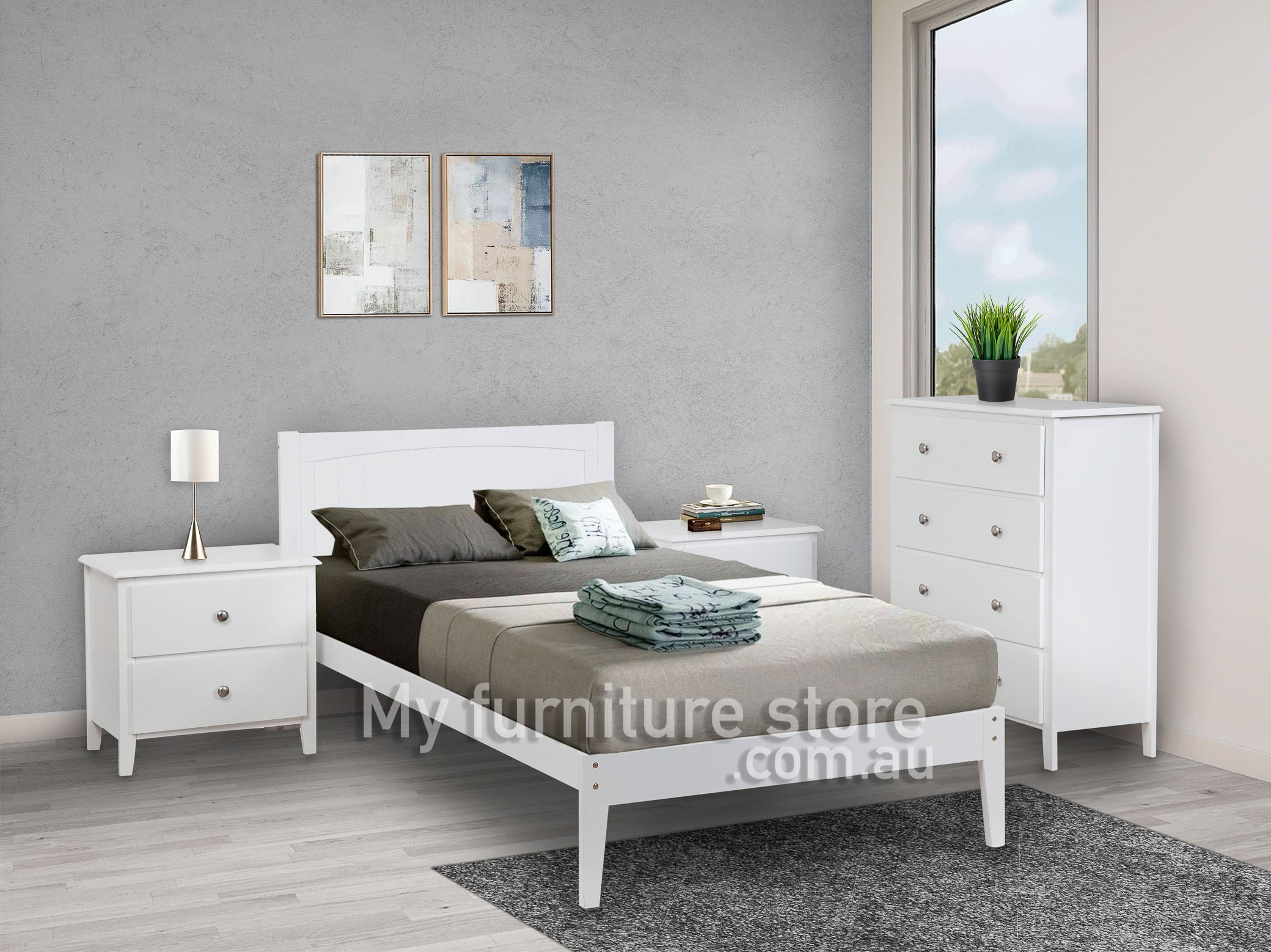 KING SINGLE ARIANNE (AUSSIE MADE) BED - ASSORTED COLOURS