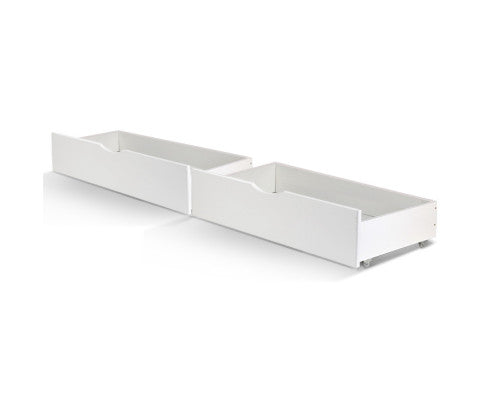 ARTISSA (SET OF 2) STORAGE TRUNDLE DRAWERS - WHITE