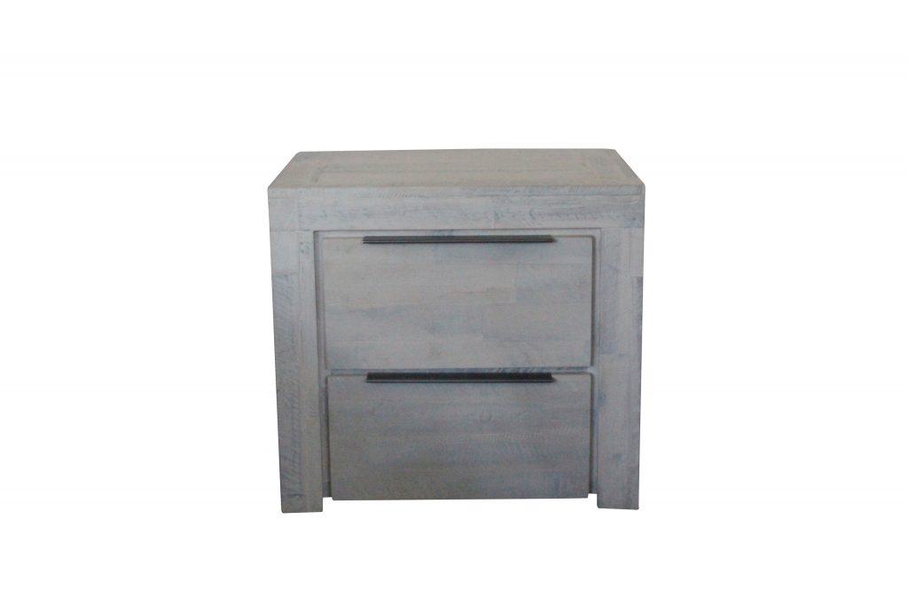 MONTEGO BAY   DOUBLE  OR QUEEN 3 PIECE BEDSIDE BEDROOM SUITE    - WHITEWASH