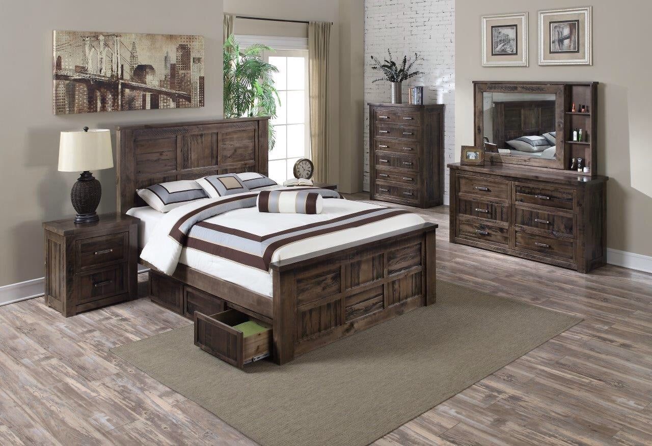  EMPEROR 2 DRAWER BEDSIDE (#2105) - COCOA