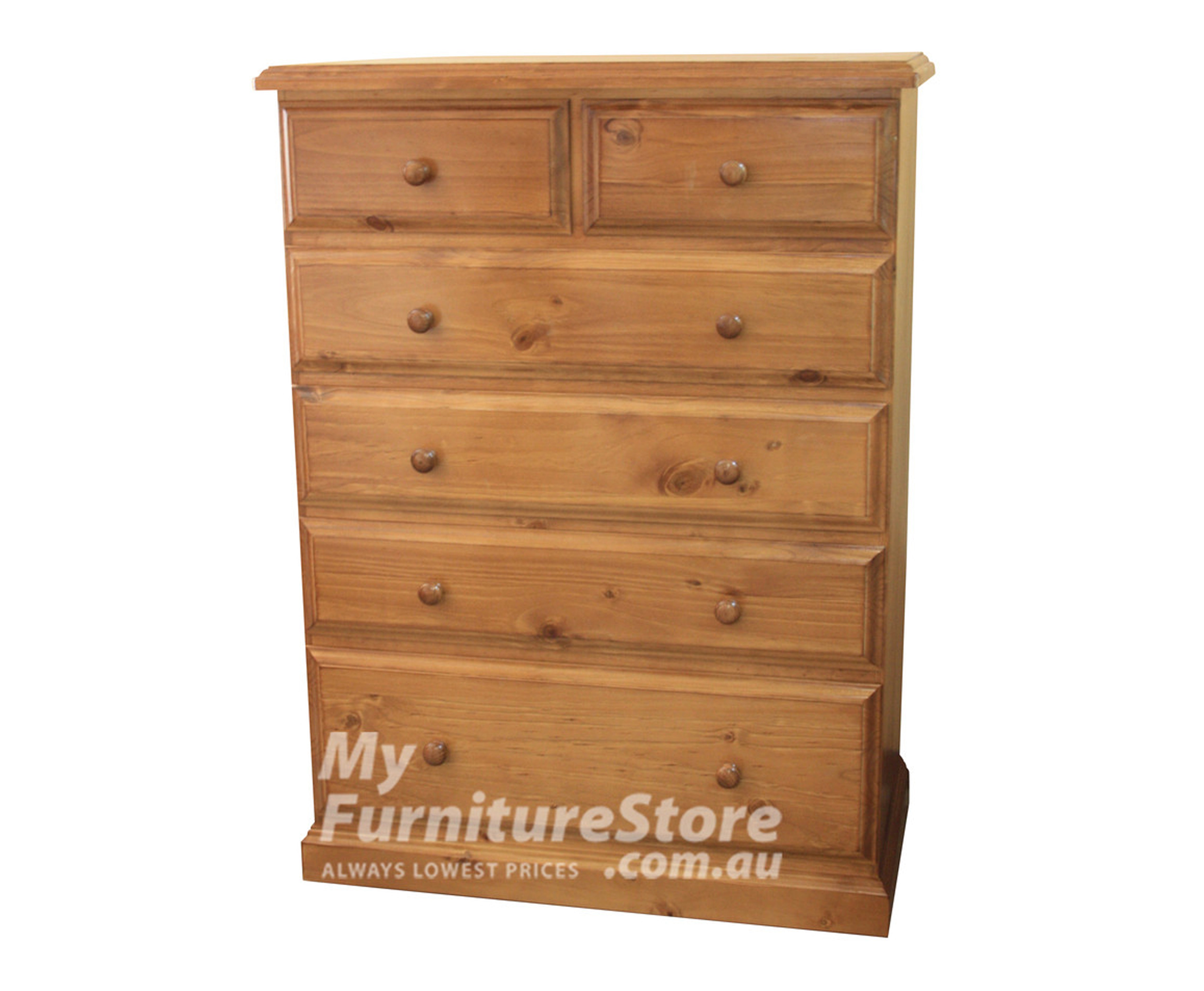YORK (AUSSIE MADE) 7 DRAWER TALLBOY 85CM WIDE - 1500(H) x 900(W) - ASSORTED COLOURS