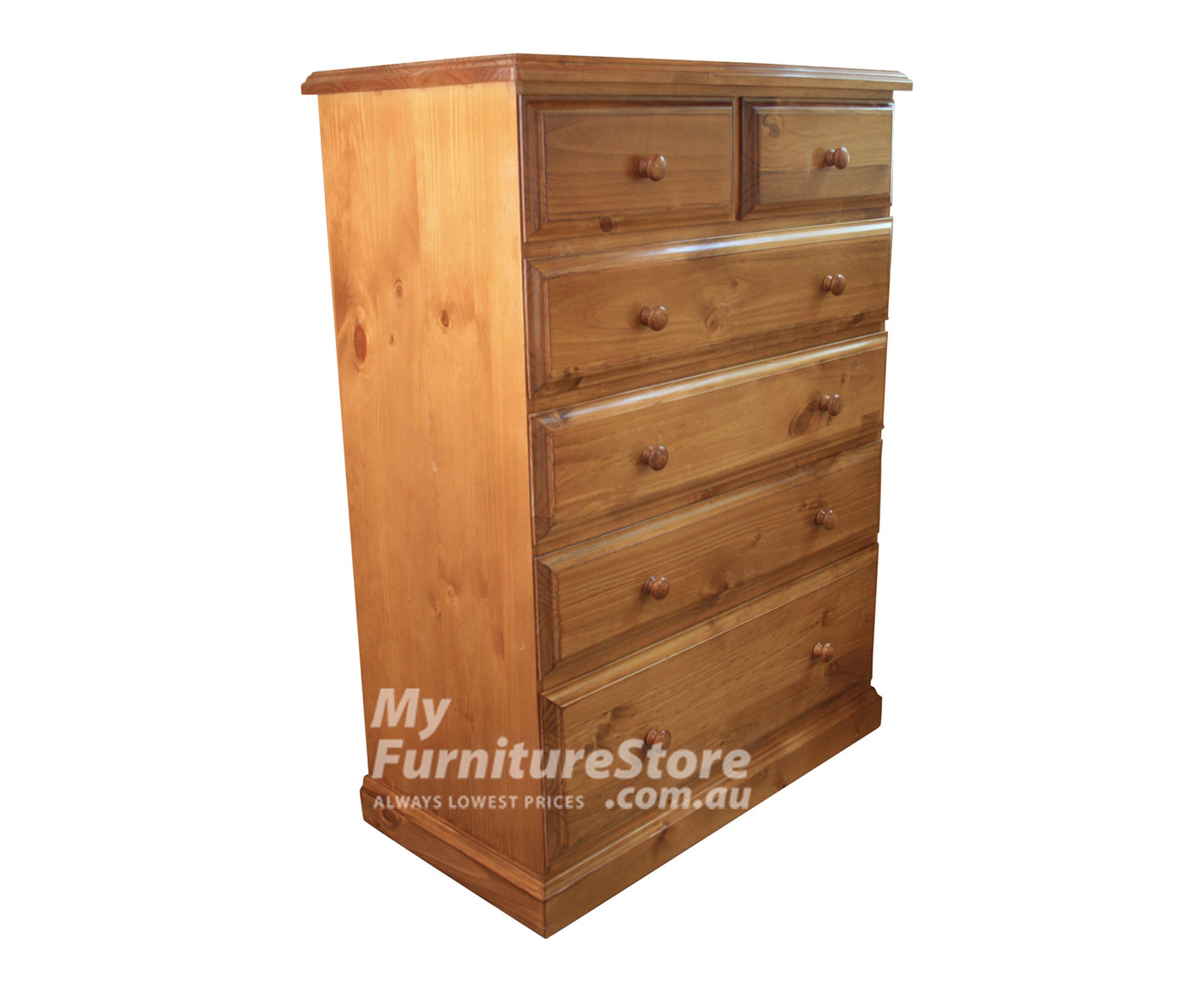 YORK (AUSSIE MADE) 7 DRAWER TALLBOY 85CM WIDE - 1500(H) x 900(W) - ASSORTED COLOURS