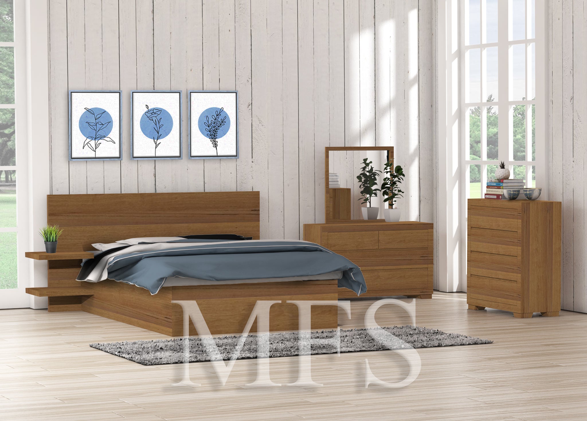 KING SINGLE MADRID (CUSTOM MADE) BED - ASSORTED COLOURS