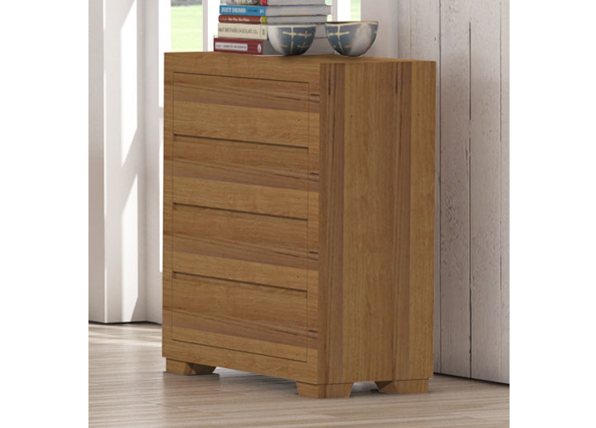 MADRID (CUSTOM MADE) 4 DRAWER TALLBOY - 1100(H) x 1000(W) x 450(D) - ASSORTED COLOURS