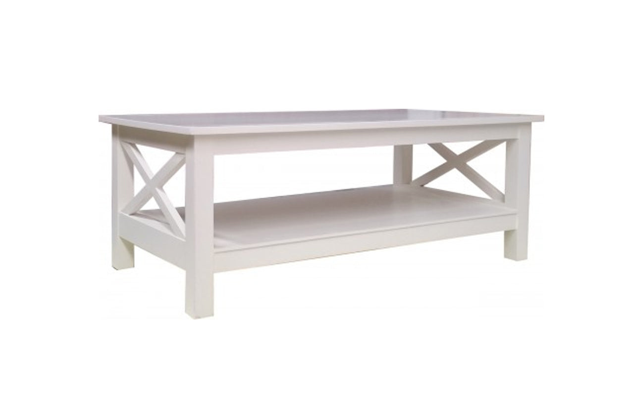 ZIM (DET163) RECTANGULAR CROSS COFFEE TABLE - 1200(W) X  600(D)- WITH
