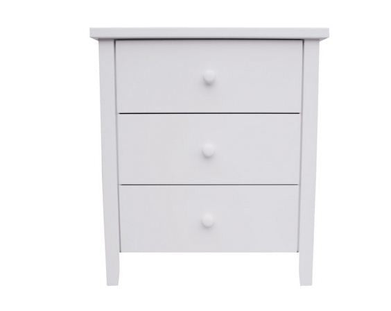 STELLA / BRIGHTON 3 DRAWER BEDSIDE - WHITE