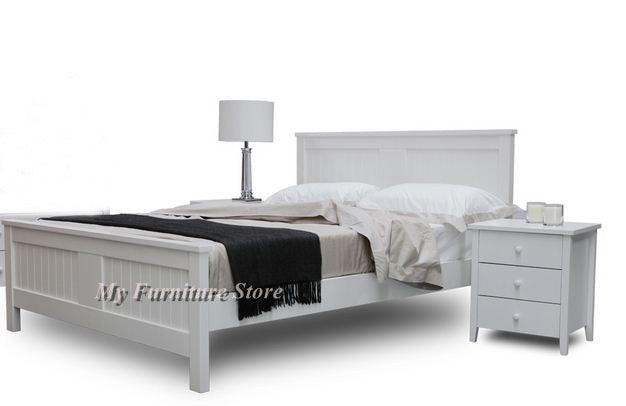 DOUBLE OR QUEEN BRIGHTON 3 PIECE (BEDSIDE) BEDROOM SUITE - WHITE