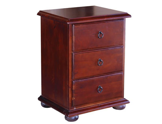 ANNA (AUSSIE MADE) 18''  3 DRAWERS BEDSIDE TABLE  - ASSORTED COLOURS