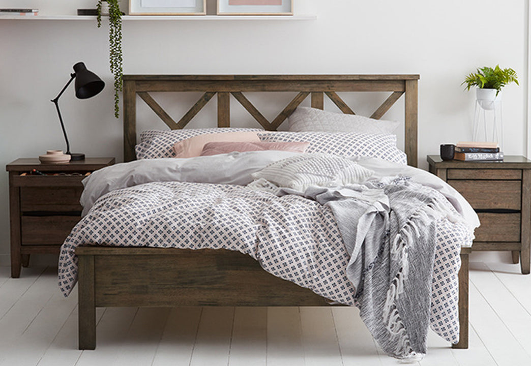 AMETHYST (AUSSIE MADE)  DOUBLE OR QUEEN  4 PIECE (TALLBOY) BEDROOM SUITE - ASSORTED COLOURS