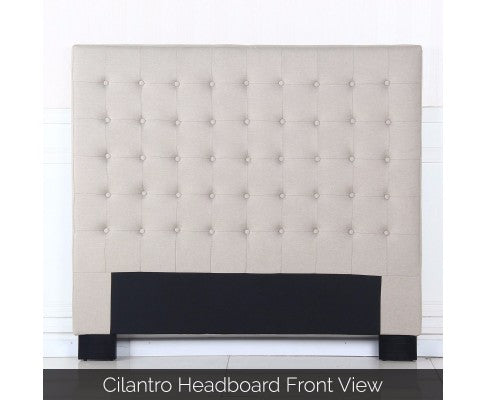 MORGANA QUEEN  FABRIC BEDHEAD - BEIGE
