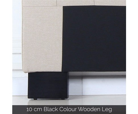 MORGANA QUEEN  FABRIC BEDHEAD - BEIGE