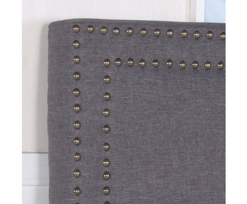 QUEEN MARLOWES LINEN FABRIC HEADBOARD - CHARCOAL