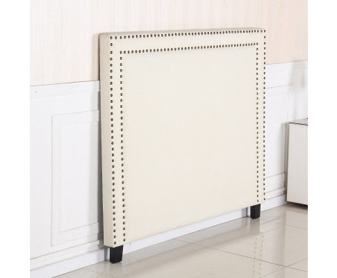 QUEEN MARIE LINEN FABRIC HEADBOARD - WHITE