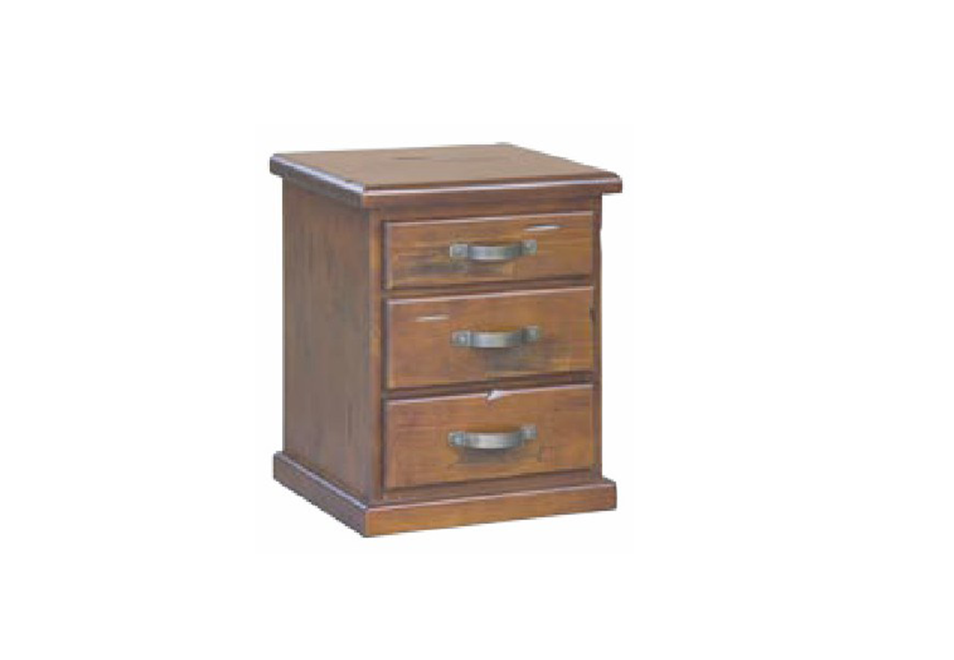 JAMAICA (VJM‐002) 3 DRAWER BEDSIDE TABLE - BLACKWOOD