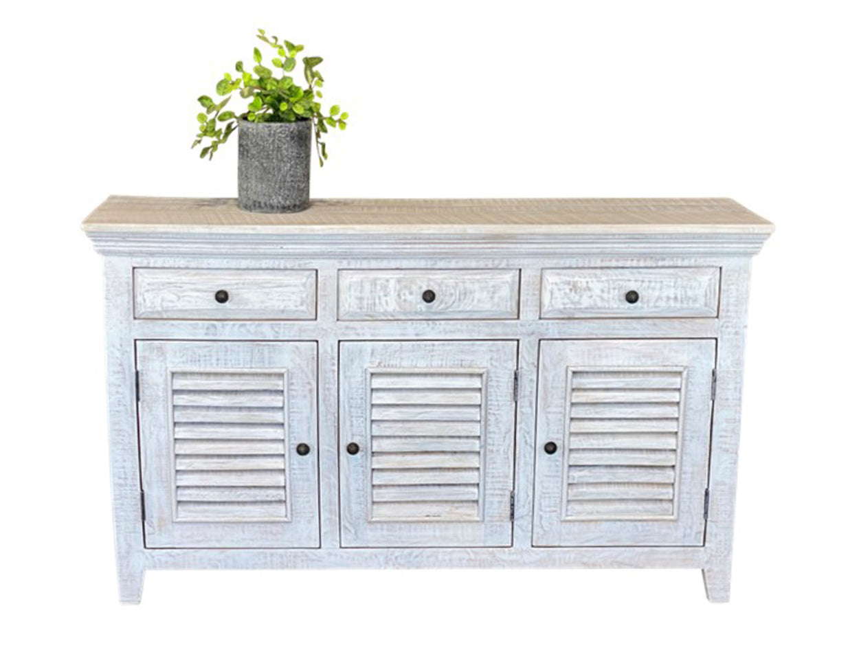 JAKARTA 3 DRAWER/ 3 DOOR BUFFET - 850(H) X 1400(W) X 400(D) - WHITE