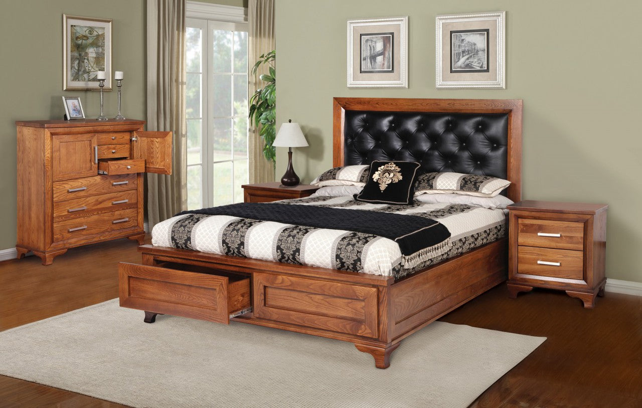 CASSIDY  AMERICAN OAK TALLBOY CHEST (3-1-13-4-5-14) -1205(H) X 950(W)- OAK