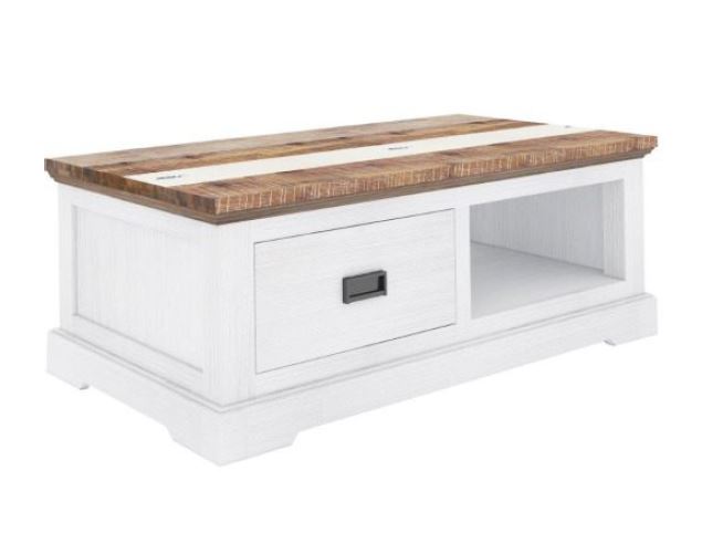 ROVER  HARDWOOD COFFEE TABLE  WITH 2 DRAWERS - 450(H) X 1200(W) - (4-15-22-5-18) - MULTI-COLOR