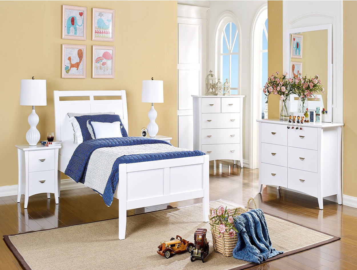 KING SINGLE LISERLI (5205) BED FRAME - WHITE