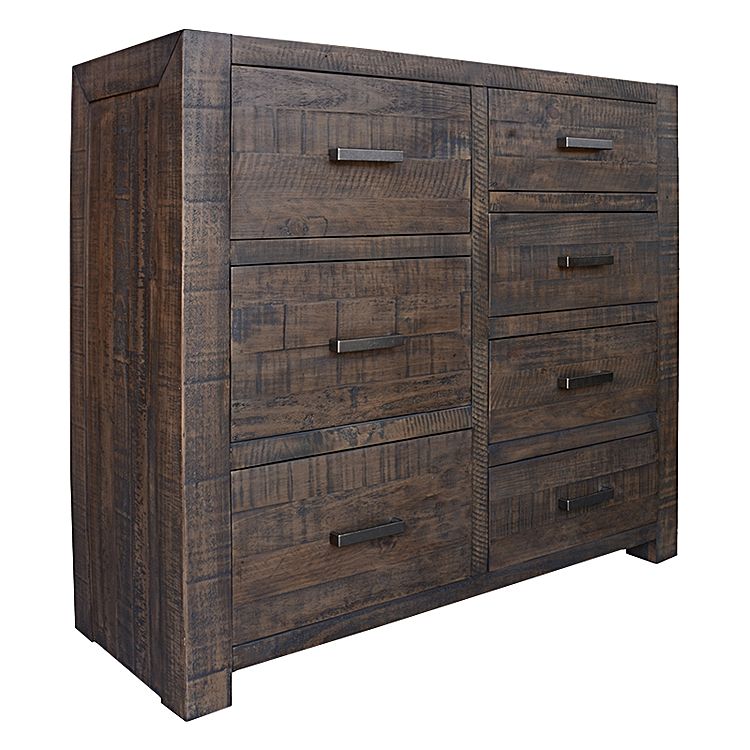 MUNICH 7 DRAWER TALLBOY - GREY STONE
