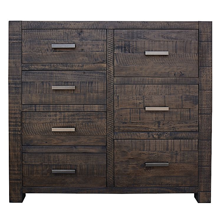 MUNICH 7 DRAWER TALLBOY - GREY STONE