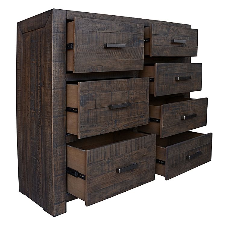 MUNICH 7 DRAWER TALLBOY - GREY STONE