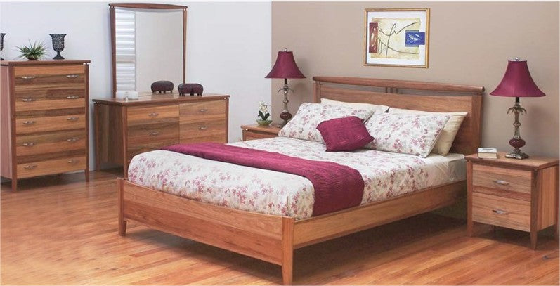 GLENDALE QUEEN 6 PIECE BEDROOM SUITE - BLACKWOOD