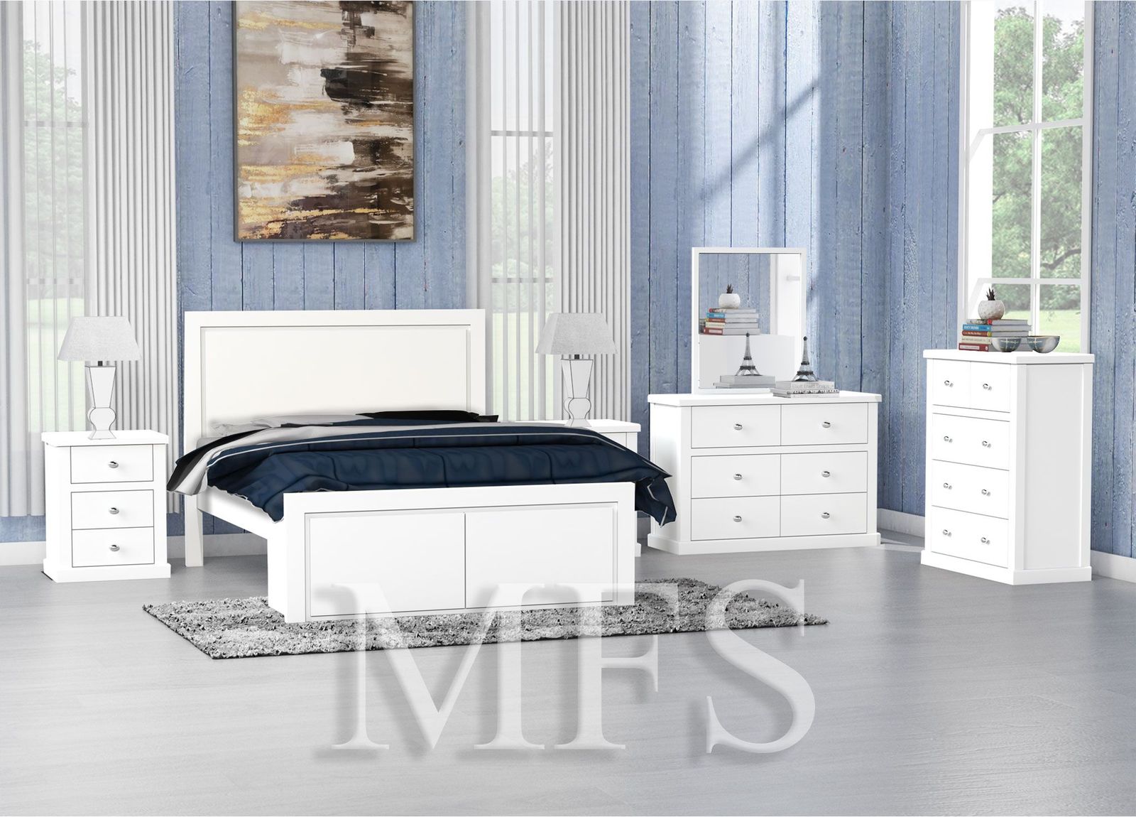 KING SINGLE LATIFA (CUSTOM MADE) BOOKEND BED - ASSORTED COLOURS