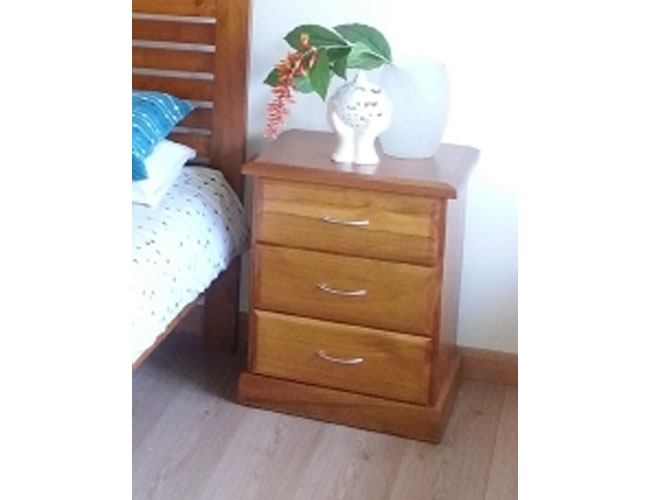 HAVEN (AUSSIE MADE) 3 DRAWER BEDSIDE TABLE (CAV103) - ASSORTED COLORS