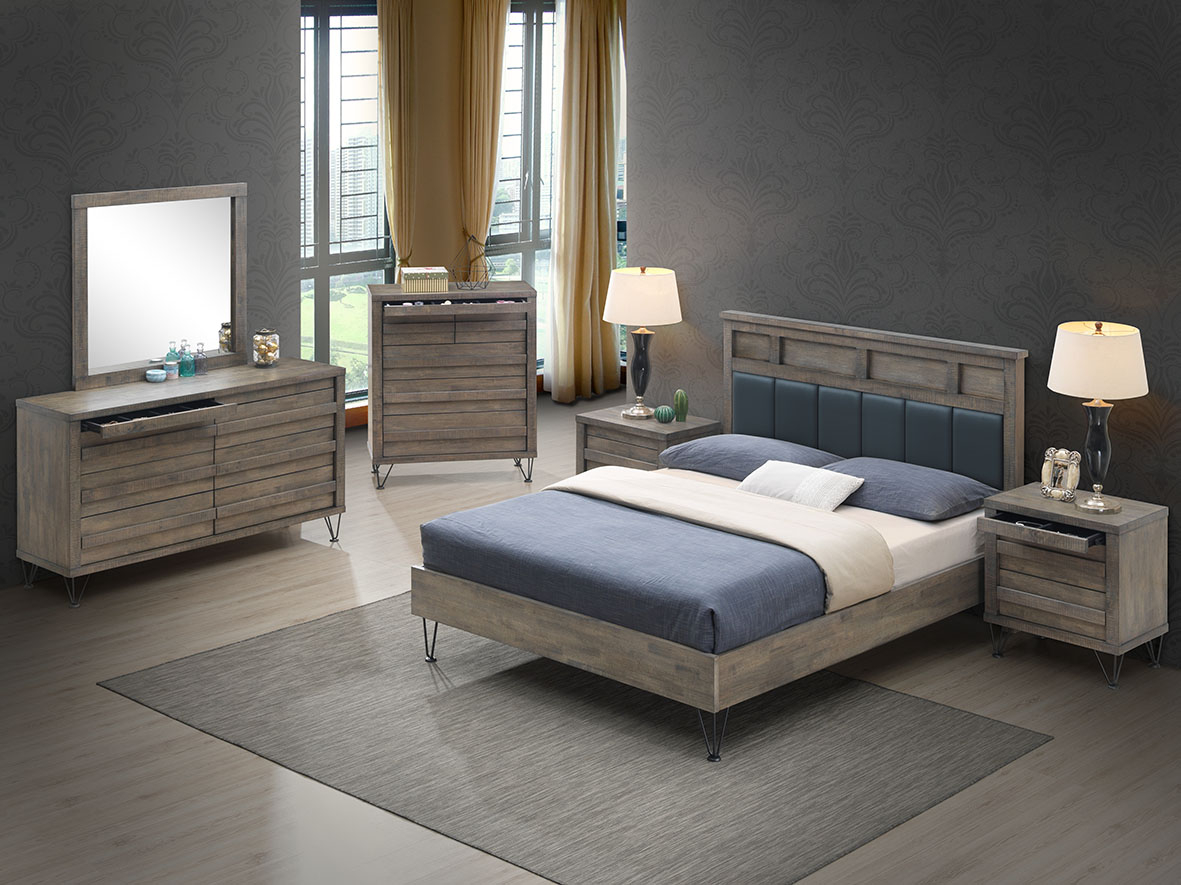 COLORADO 2 DRAWER BEDSIDE TABLE - AS PICTURED