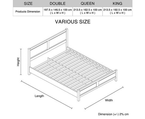 ALVARRO QUEEN 3 PIECE (BEDSIDE) BEDROOM SUITE - WHITE ASH