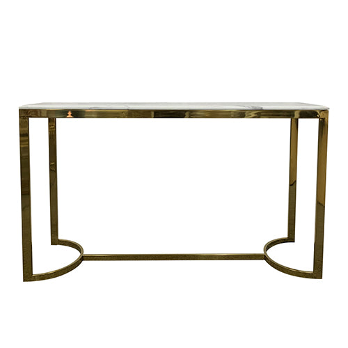 JANNA HALL TABLE - TITANIUM GOLD