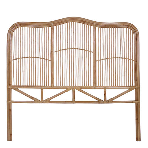 DOUBLE NOVI RATTAN BEDHEAD - NATURAL - 1 ONLY - ONLINE SPECIAL - READY TO GO
