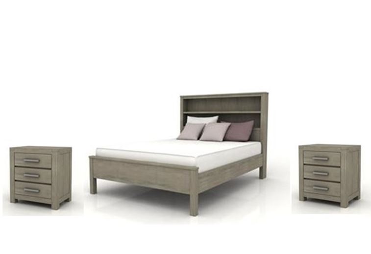  KENDALL (AUSSIE MADE) DOUBLE OR QUEEN 6 PIECE (THE LOT) BEDROOM SUITE (BOOKCASE BED) - ASSORTED COLOURS