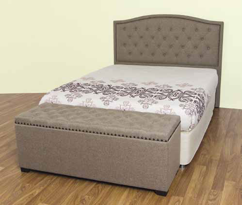 LORA QUEEN BEDHEAD (MODEL 12-5-21-18-1) - OAT BROWN