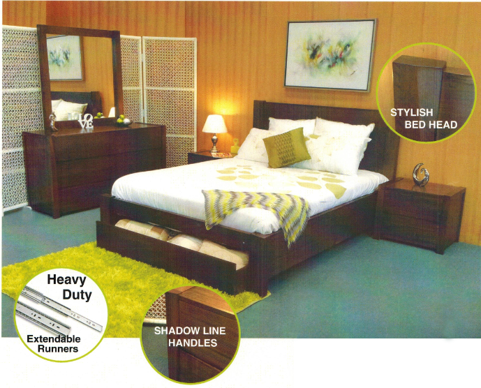 SINGLE MONROE  WITH FOOTEND STORAGE BED FRAME ONLY  - ASH