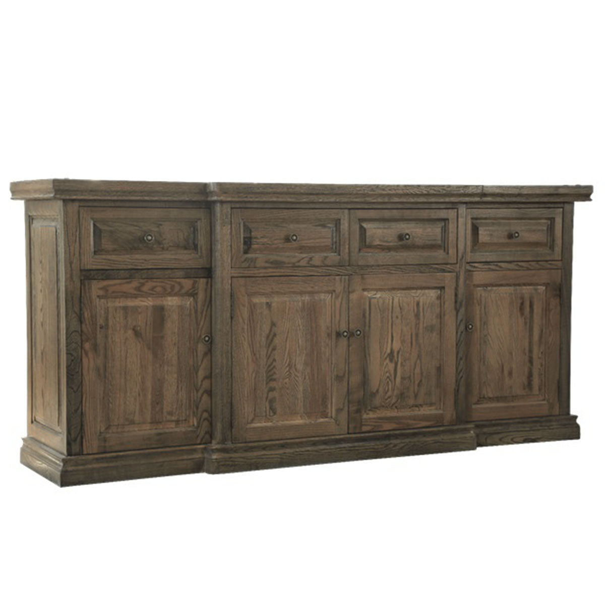 MOSAIC  4 DOOR / 4 DRAWER REAL OAK TIMBER  LARGE BUFFET - 2040MM   - ASH OAK