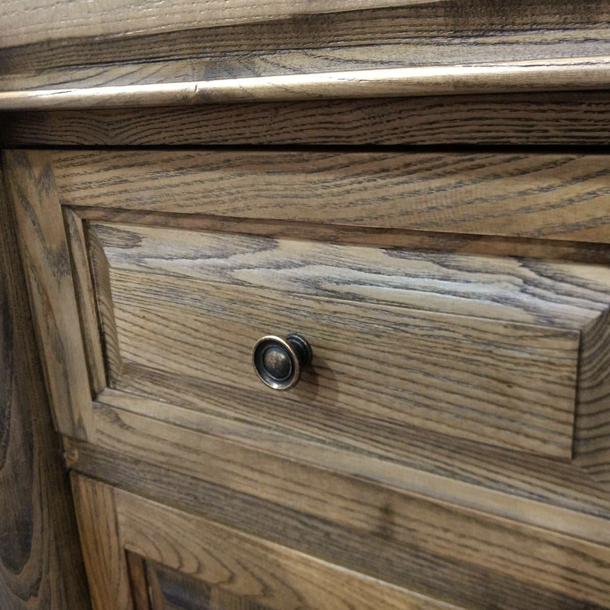 MOSAIC  4 DOOR / 4 DRAWER REAL OAK TIMBER  LARGE BUFFET - 2040MM   - ASH OAK