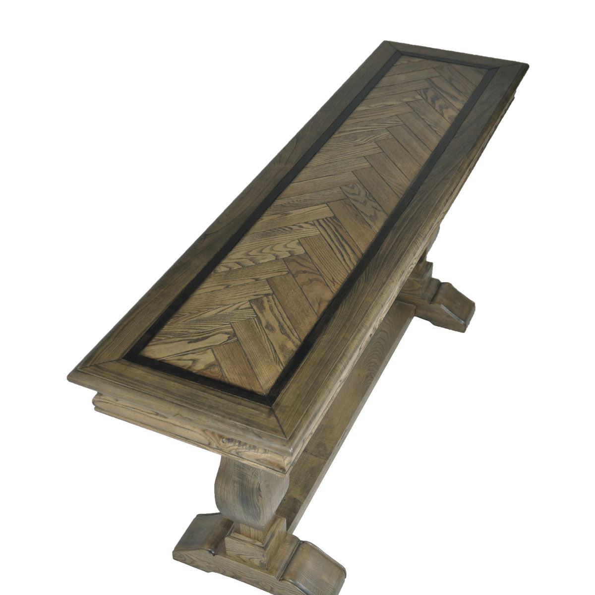 MOSAIC  REAL OAK TIMBER 1.8M  CONSOLE  TABLE - ASH OAK