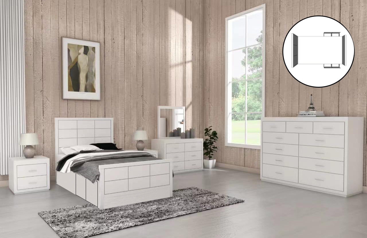 KING SINGLE NARRABEEN (CUSTOM MADE) 100% HARDWOOD BED FRAME WITH 4 UNDERBED STORAGE DRAWERS - ASSORTED COLOURS