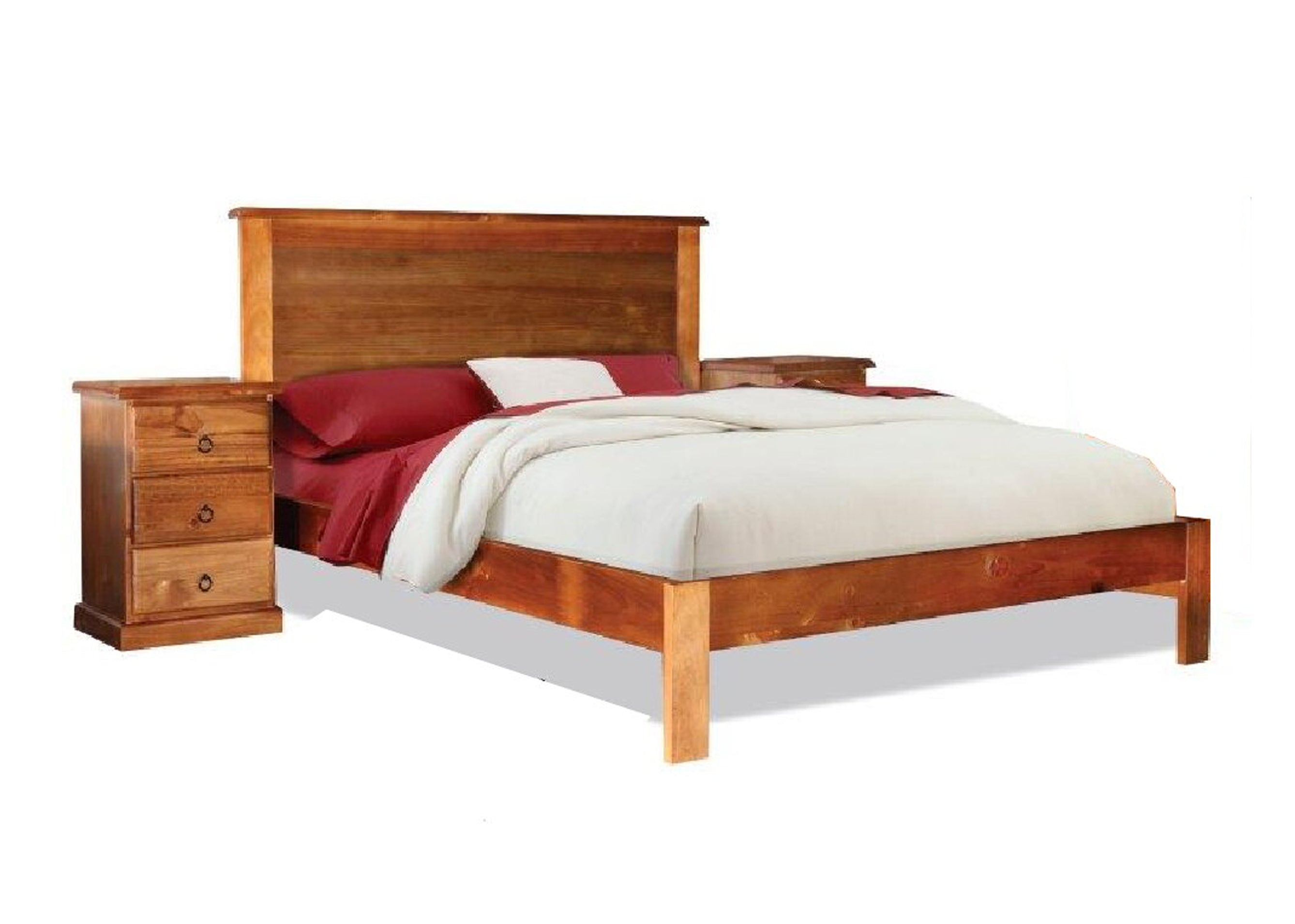 PINHURST 3  DRAWER BEDSIDE  TABLE-  BLACKWOOD