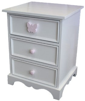 WITH STANDARD WOODEN WHITE KNOBS (NOT AS PICTURED)