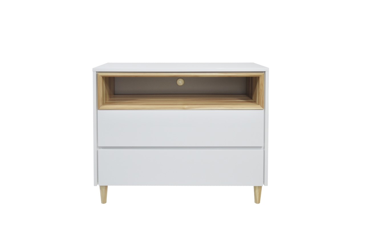 YAKIMA MULTI-FUNCTIONAL STORAGE UNIT - 800(H) x 1000(W) - HIGH GLOSS WHITE / CYPRESS