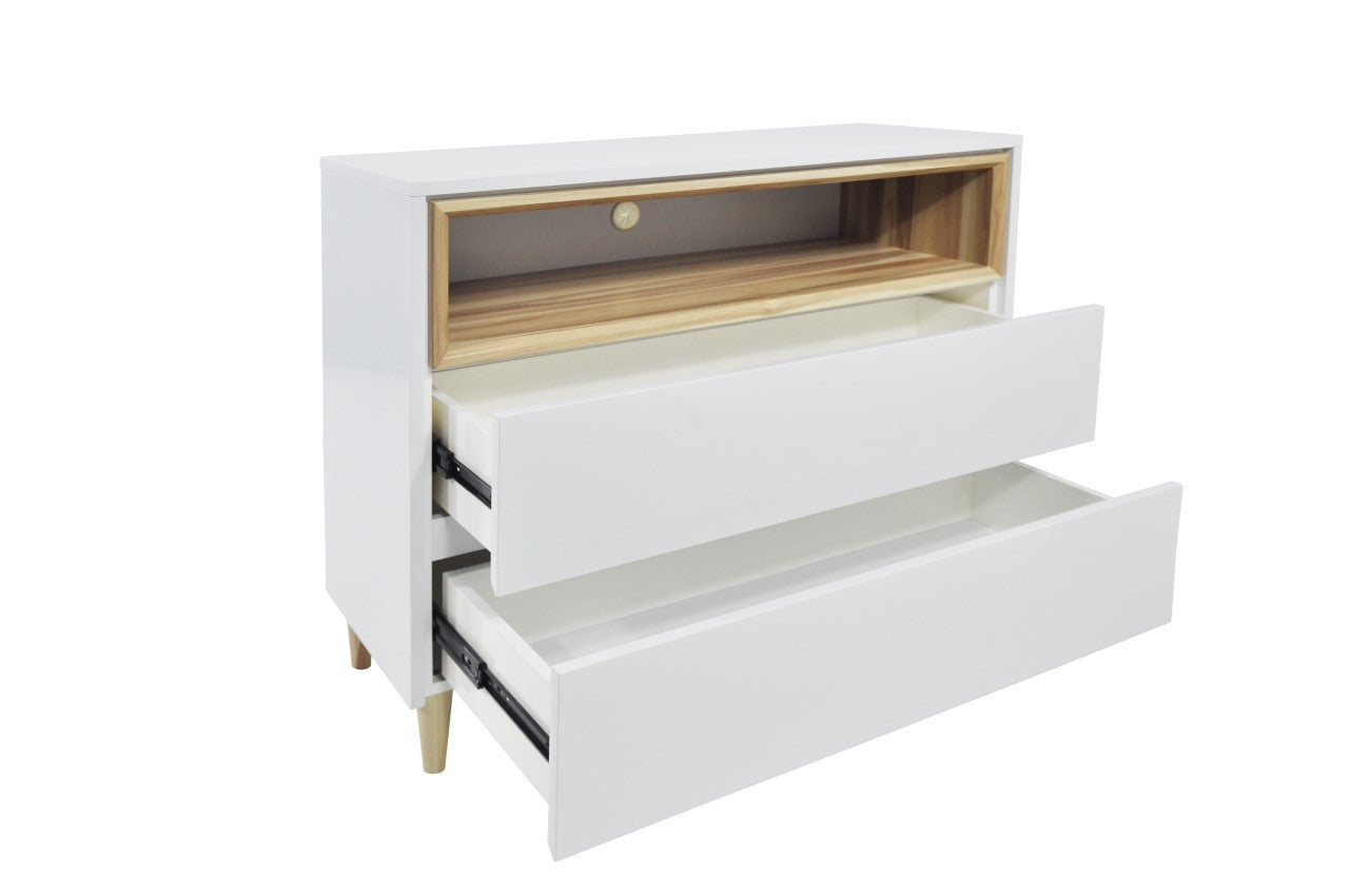 YAKIMA MULTI-FUNCTIONAL STORAGE UNIT - 800(H) x 1000(W) - HIGH GLOSS WHITE / CYPRESS