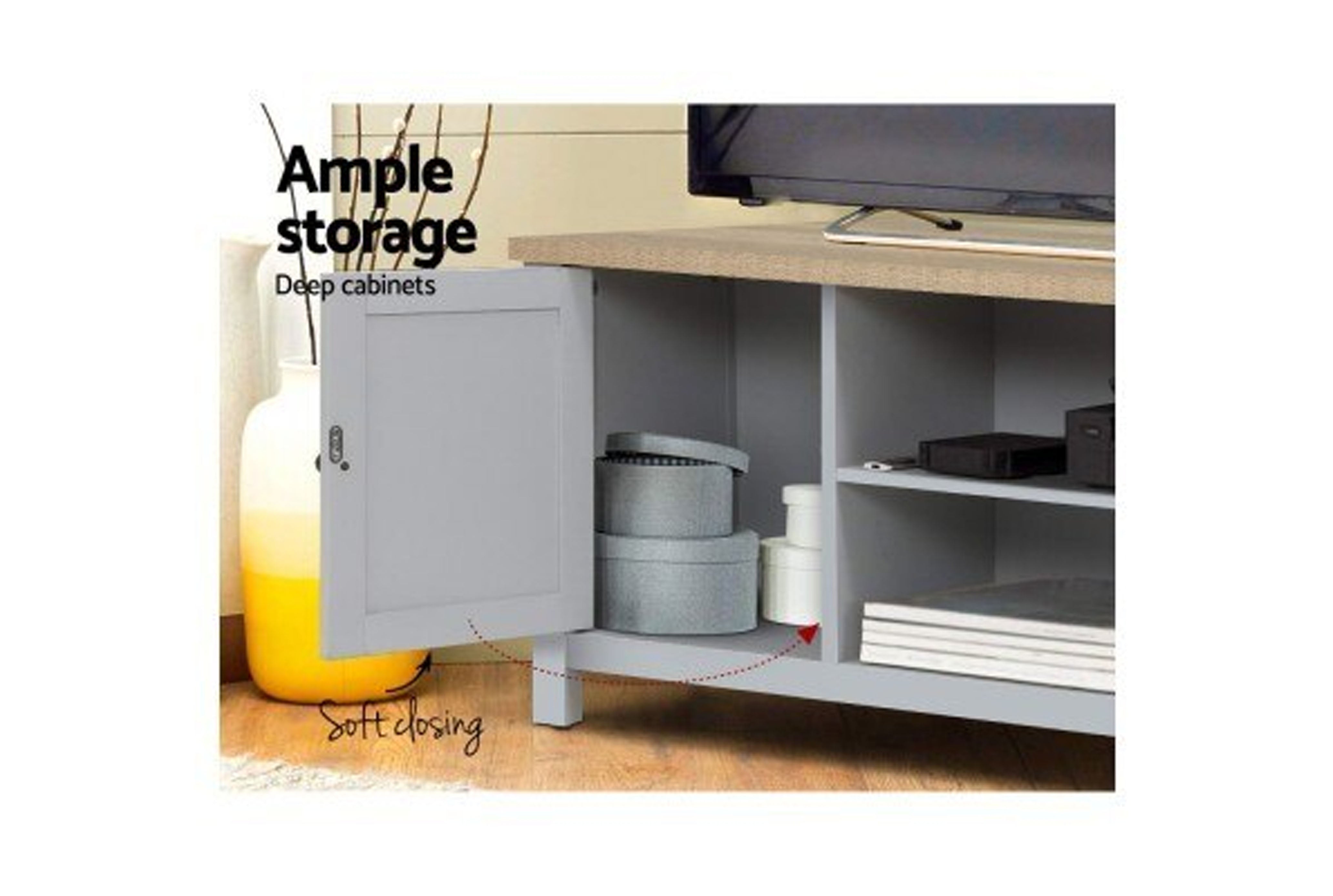 COUNTRY  2 DOOR TV ENTERTAINMENT UNIT - 2 TONE