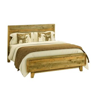 DOUBLE MALONE BED FRAME - LIGHT BROWN
