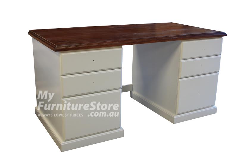 MUDGEE (AUSSIE MADE) 6 DRAWER DESK - 1500(W) X 600(D) - 2 TONE - ASSORTED COLOURS