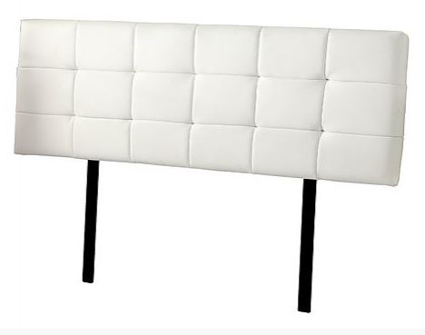 KING DELUXE TUFTED LEATHERETTE BEDHEAD - BROWN , WHITE OR BLACK