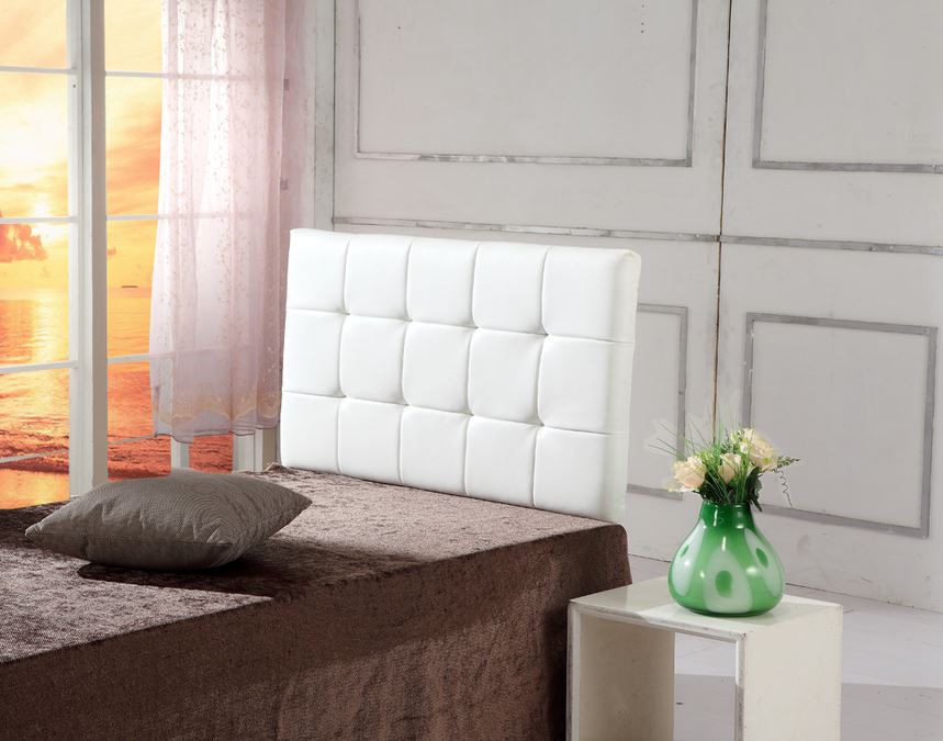 SINGLE DELUXE TUFTED LEATHERETTE BEDHEAD  (ING-HB-13/14/15 ) -  WHITE, BROWN, BLACK